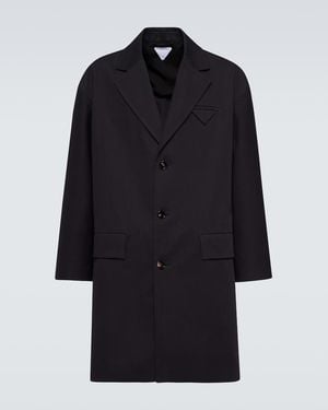 Bottega Veneta Mantel Aus Baumwoll-Twill - Blau