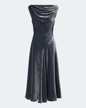Altuzarra Maxikleid Drina Aus Samt - Blau