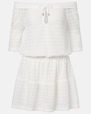 Melissa Odabash Flo Crochet Cotton And Linen Minidress - White