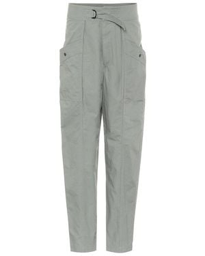 Isabel Marant Zilyae High-Rise Paperbag Trousers - Grey