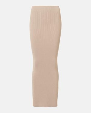 Max Mara Aprile1234 High-Rise Crepe Maxi Skirt - White