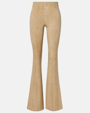 Stouls Gege Suede Flared Trousers - Natural