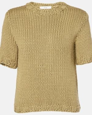 Co. Ribbed-Knit Tton-Blend Top - Brown