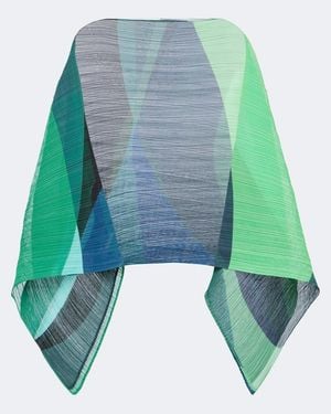 Pleats Please Issey Miyake Cape Orbit - Blau