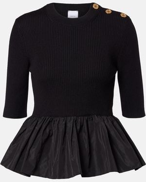 Patou Top Aus Wolle - Schwarz