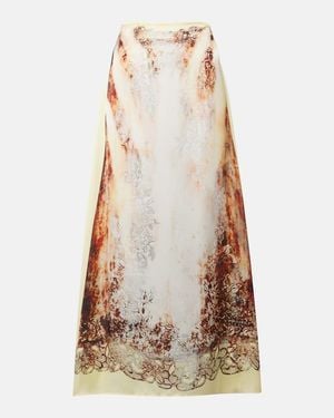 Y. Project Printed Maxi Skirt - Natural