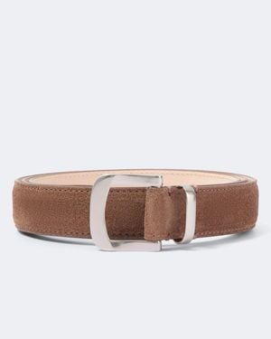 Agnona Suede Belt - Brown