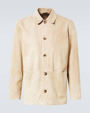 Saman Amel Suede Jacket - Natural