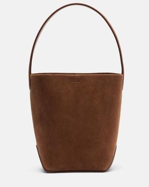 The Row Tote Bag Park Edge N/S Small Aus Veloursleder - Braun