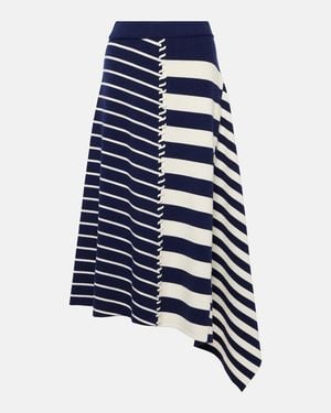 Jonathan Simkhai Braylon Asymmetrical Midi Skirt - Blue
