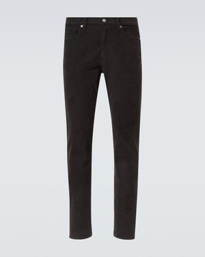FRAME L'Homme Slim Cotton Corduroy Slim Trousers - Black