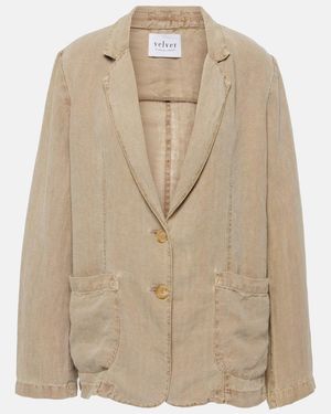 Velvet Lenny Linen Blazer - Natural