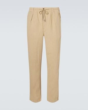 Polo Ralph Lauren Linen Straight Trousers - Natural