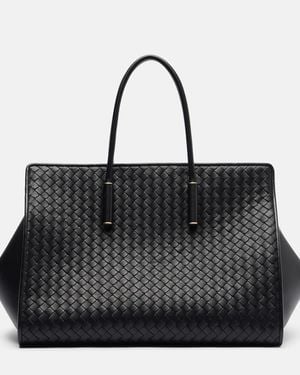 Bottega Veneta Tote Bag Barbara Medium Aus Leder - Schwarz