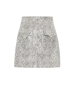 Nanushka Falda Erin De Piel De Serpiente Artificial - Gris