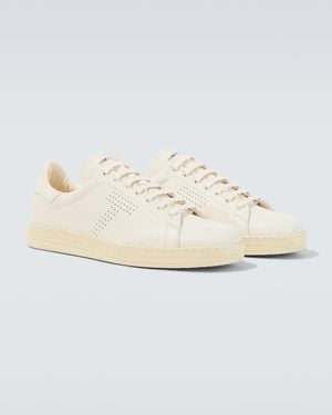 Tom Ford Sneakers Warwick Aus Perforiertem Leder - Weiß