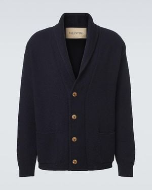 Valentino Virgin Wool Cardigan - Blue