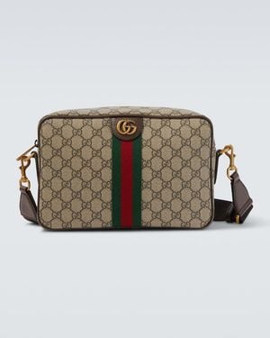 Gucci Ophidia Gg Canvas Medium Crossbody Bag - Green