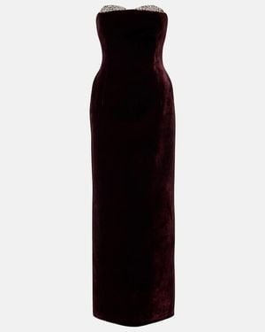 The New Arrivals Ilkyaz Ozel Noelie Embellished Velvet Gown - Black