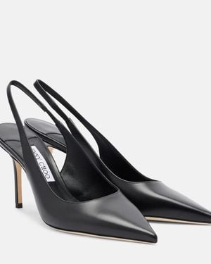 Jimmy Choo Love Leather Slingback Court Shoes - Black