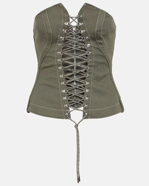 Dion Lee Top Aus Baumwolle - Grün