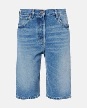 Prada High-Rise Bermuda Shorts - Blue