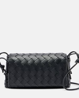 Bottega Veneta Schultertasche Nottourno Aus Leder - Schwarz