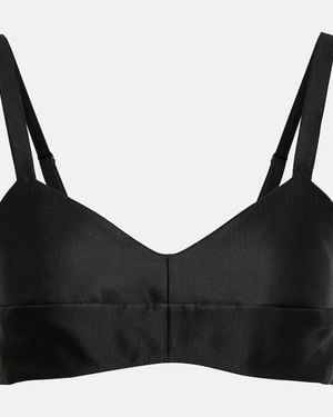 KHAITE Knox Silk Bralette - Black