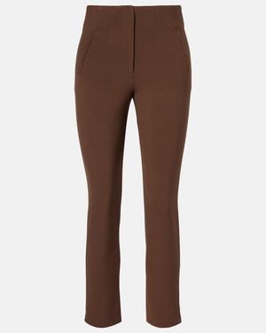 Veronica Beard Stila Cropped Slim Trousers - Brown