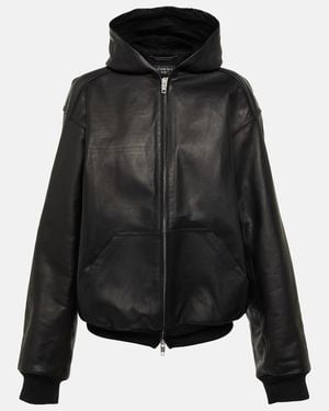 Balenciaga Lined Zip-Up Leather Jacket - Black