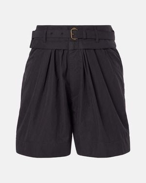 Isabel Marant Danica Cotton-Blend Bermuda Shorts - Blue