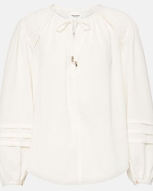 Isabel Marant Lamaya Crepe Blouse - Natural