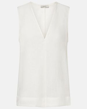 Asceno Linen Top - White