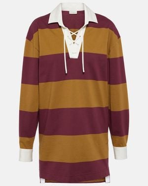 Dries Van Noten Colorblocked Cotton-Blend Sweatshirt - Red