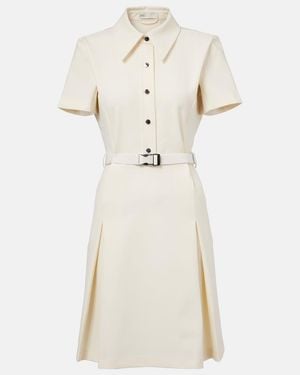 Tory Burch Belted Shirt Dress - Natural