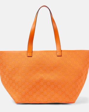 Gucci Totissima Medium GG Canvas Tote Bag - Orange