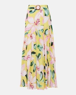 Alexandra Miro Tina Floral Maxi Skirt - Yellow