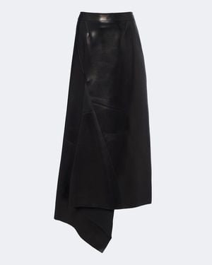 Givenchy Maxirock Aus Leder - Schwarz