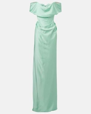 Vivienne Westwood Nova Cocotte Satin Corset Gown - Green