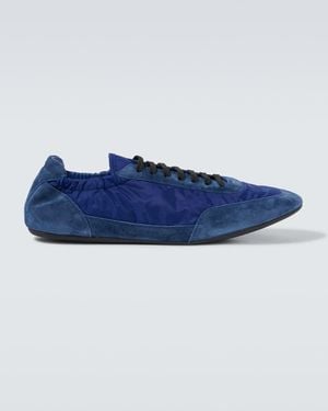Prada Sneakers Collapse Aus Re-Nylon Mit Veloursleder - Blau