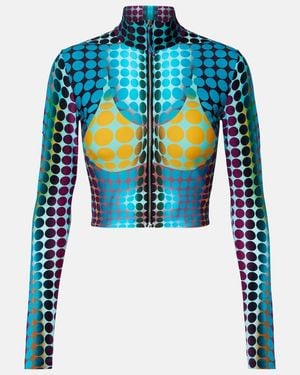 Jean Paul Gaultier Re-Edition Printed Top - Blue