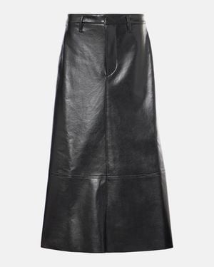 Citizens of Humanity Cassia Faux Leather Midi Skirt - Black