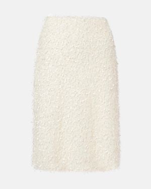 Vince Fringed Midi Skirt - White