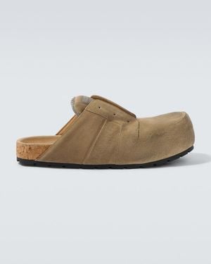 Balenciaga Dumbo Suede Slides - Natural
