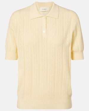 Lisa Yang Cristine Cotton And Cashmere Polo Jumper - Natural