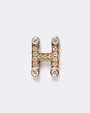 Sophie Bille Brahe Initial Petite H 18Kt Single Earring With Diamonds - White