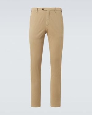 Canali Chinohose Aus Baumwoll-Twill - Natur