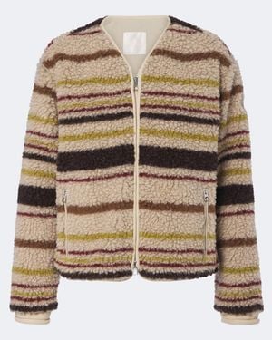 Moncler Jacke Aus Teddyfleece - Natur