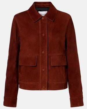 Yves Salomon Suede Jacket - Red