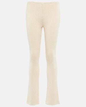 Magda Butrym Crochet High-rise Slim Pants - Natural